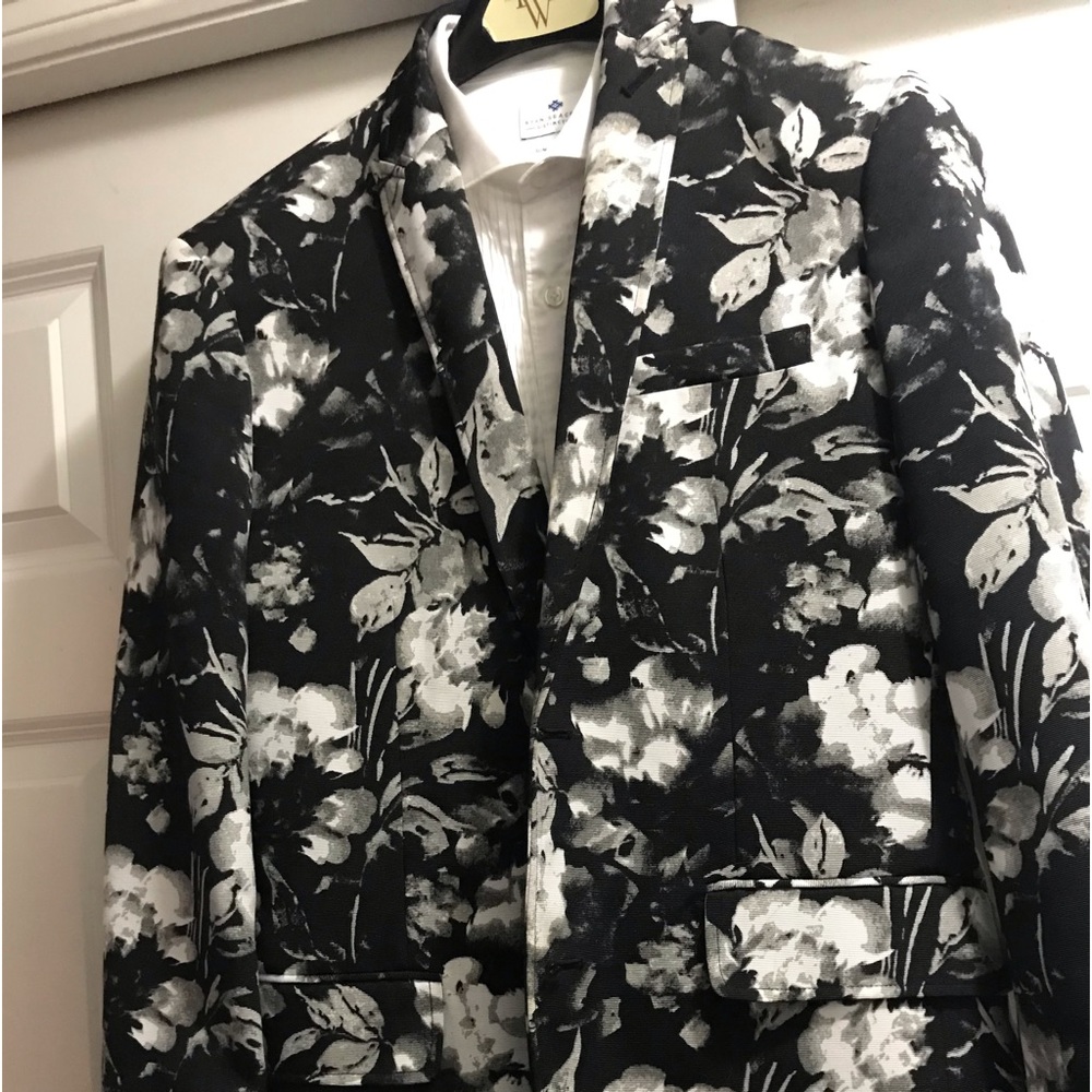 INC International Concepts Mens S Slim Fit Floral Coat